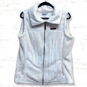 Columbia Women’s White Sleeveless Fabric Vest Size XL